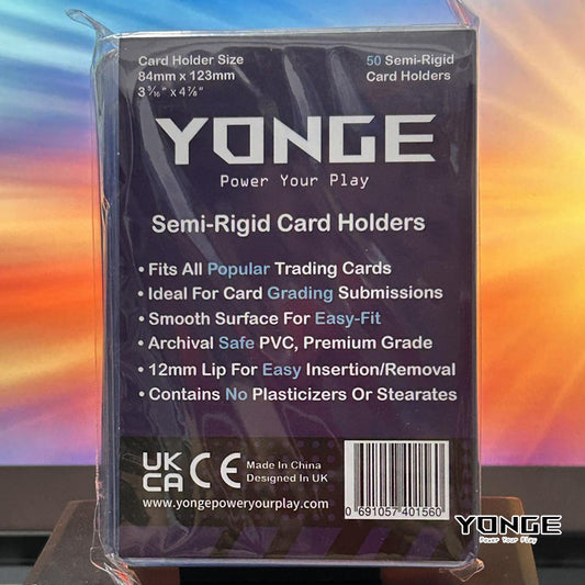 Semi Rigid Card Holders Yonge Power Your Play 66x92mm (50pcs / pack)