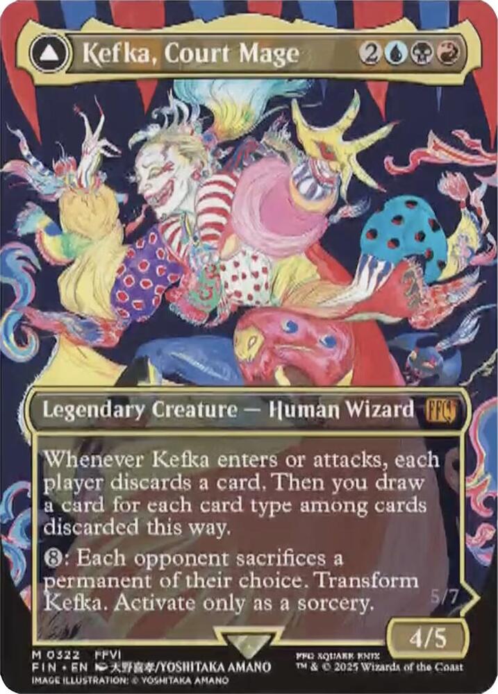 Kefka, Court Mage (0322) (Borderless) - FINAL FANTASY (FIN) - 322 - NM