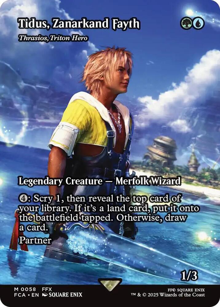 Tidus, Zanarkand Fayth - Thrasios, Triton Hero (Showcase) - FINAL FANTASY: Through the Ages (FCA) - 58 - NM