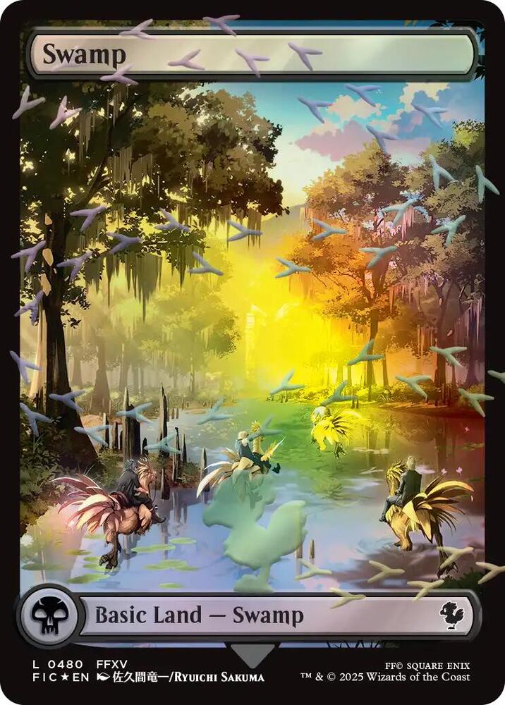 Swamp (Chocobo Track Foil) - Commander: FINAL FANTASY (FIC) - 480 - NM