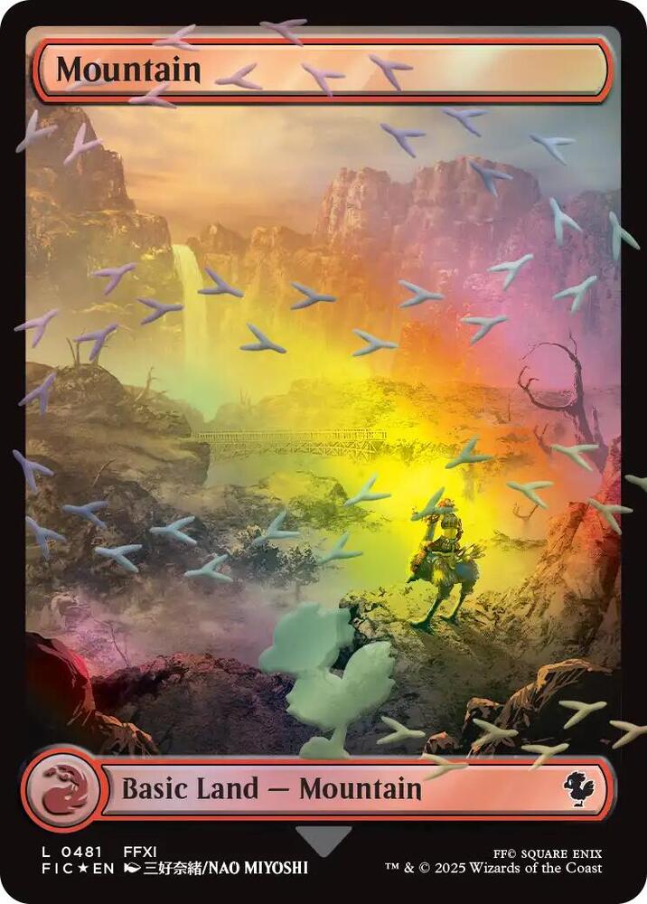 Mountain (Chocobo Track Foil) - Commander: FINAL FANTASY (FIC) - 481 - NM