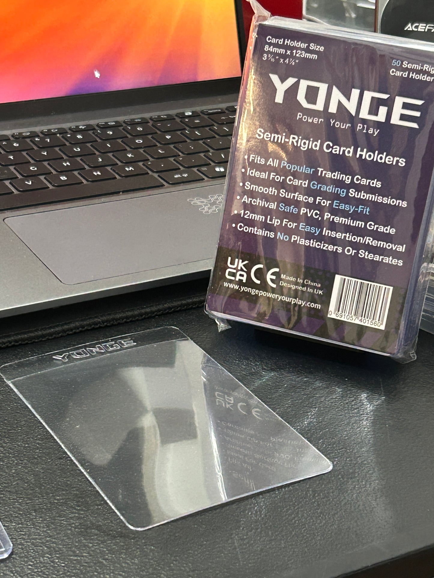 Semi Rigid Card Holders Yonge Power Your Play 66x92mm (50pcs / pack)