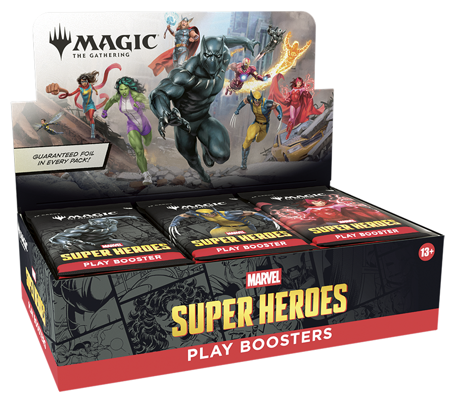 Magic: The Gathering | Marvel Super Heroes Play Booster Box | 30 Packs | Collectible Trading Card Game
