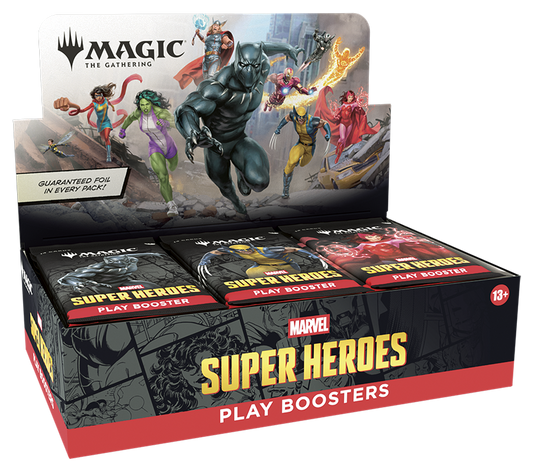 Magic: The Gathering | Marvel Super Heroes Play Booster Box | 30 Packs | Collectible Trading Card Game