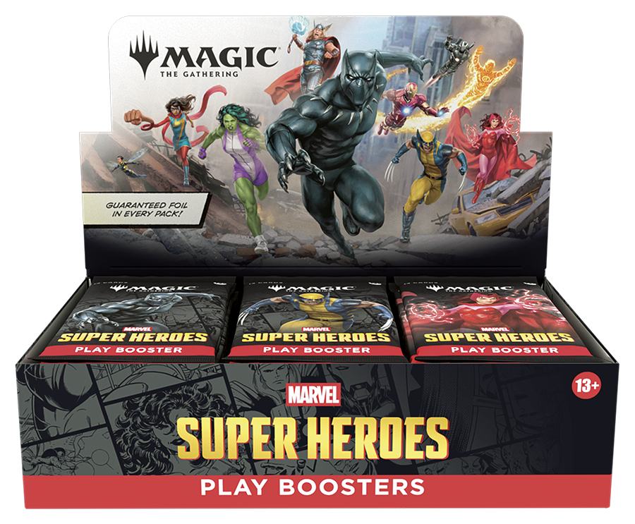 Magic: The Gathering | Marvel Super Heroes Play Booster Box | 30 Packs | Collectible Trading Card Game