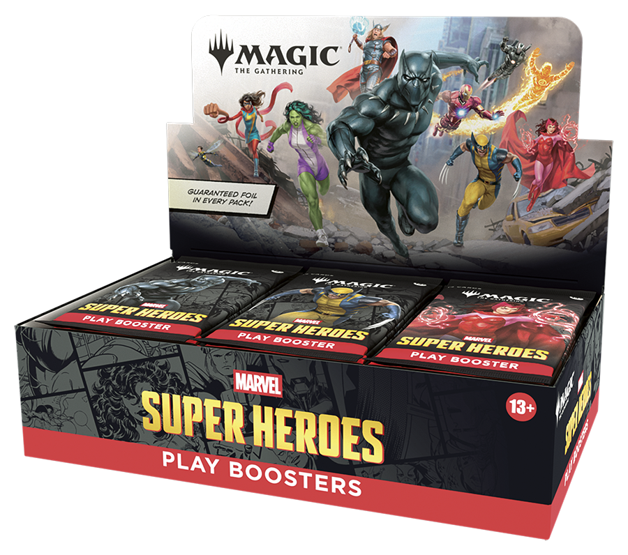 Magic: The Gathering | Marvel Super Heroes Play Booster Box | 30 Packs | Collectible Trading Card Game