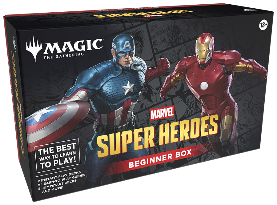 Magic: The Gathering | Marvel Super Heroes Beginner Box | 2-Player Card Game | Includes 2 Tutorial Decks, 8 Themed Half-Decks, 2 Playboards, 2 Spindowns, and More