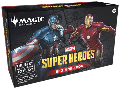 Magic: The Gathering | Marvel Super Heroes Beginner Box | 2-Player Card Game | Includes 2 Tutorial Decks, 8 Themed Half-Decks, 2 Playboards, 2 Spindowns, and More