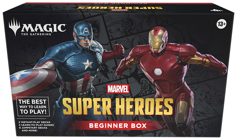 Magic: The Gathering | Marvel Super Heroes Beginner Box | 2-Player Card Game | Includes 2 Tutorial Decks, 8 Themed Half-Decks, 2 Playboards, 2 Spindowns, and More