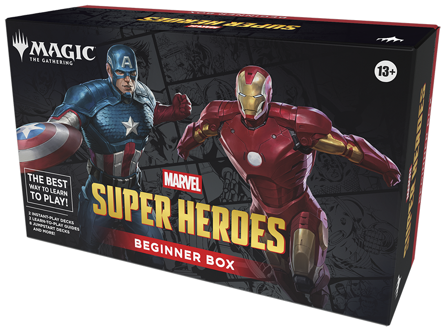 Magic: The Gathering | Marvel Super Heroes Beginner Box | 2-Player Card Game | Includes 2 Tutorial Decks, 8 Themed Half-Decks, 2 Playboards, 2 Spindowns, and More