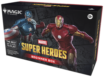 Magic: The Gathering | Marvel Super Heroes Beginner Box | 2-Player Card Game | Includes 2 Tutorial Decks, 8 Themed Half-Decks, 2 Playboards, 2 Spindowns, and More